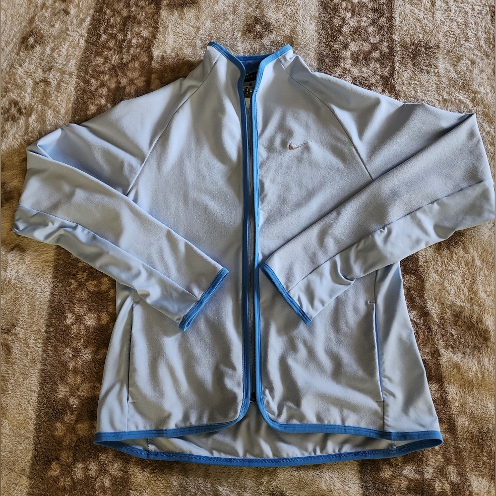 Nike dri fit lightweight jacket zipper baby blue XS/S